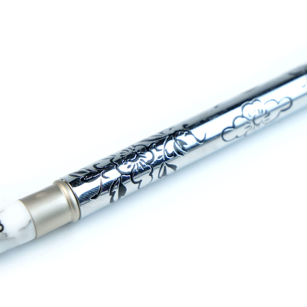 Floral Pattern Metal Case Gel Brush #8-1