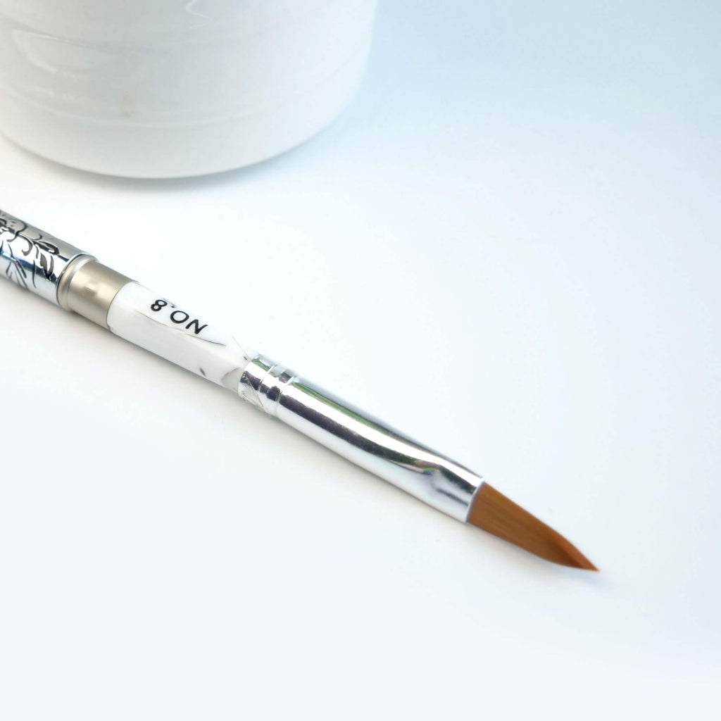 Floral Pattern Metal Case Gel Brush #8-3