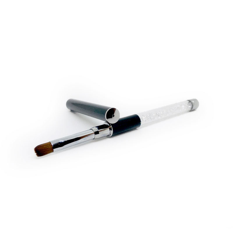 Gel Brush #6 with Crystal Rhinestones-1