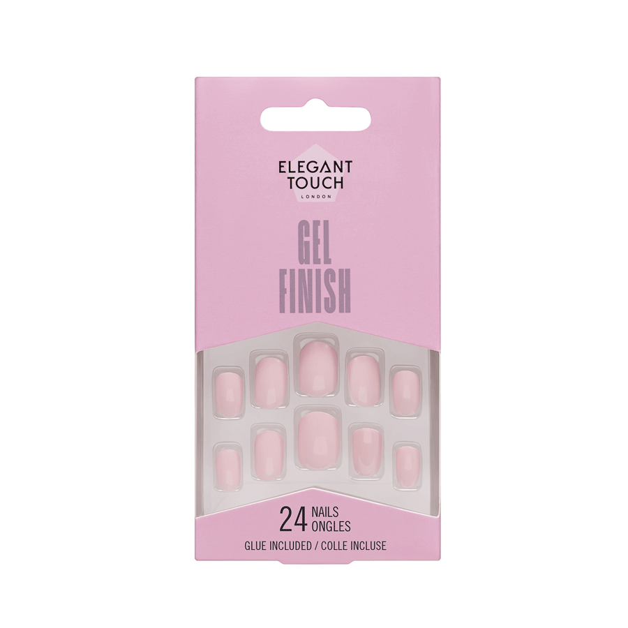 Elegant Touch Perfect Pink Nail Gel Finish 24 Nails-0