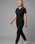 Women's Black Low Waisted Scrub Joggers