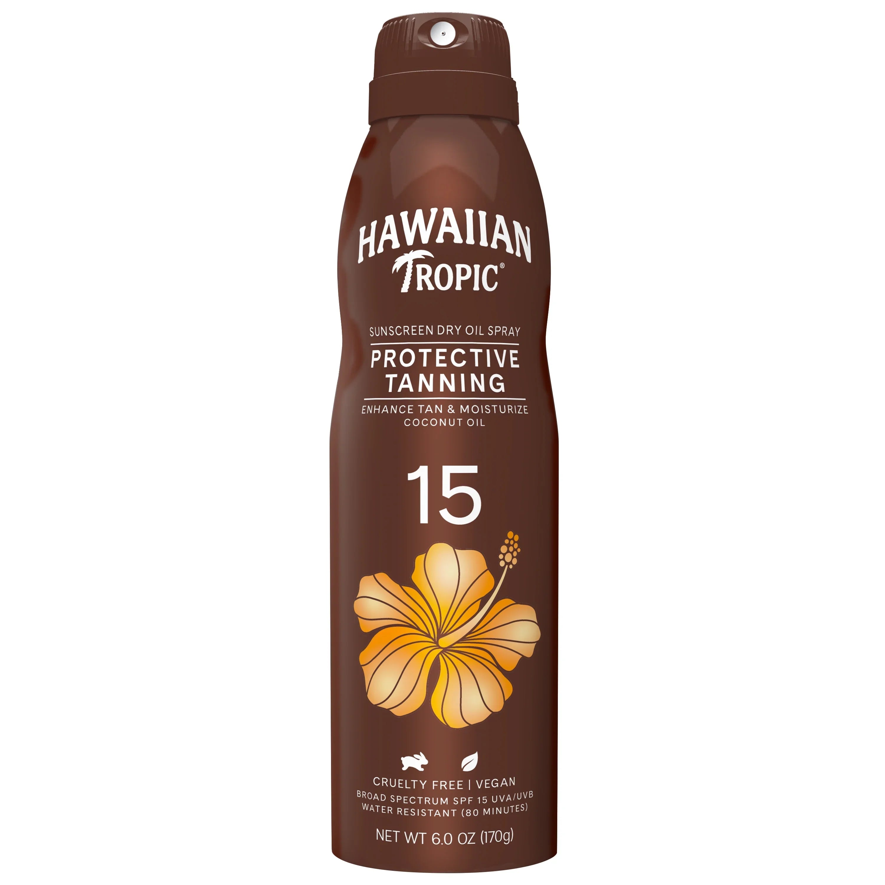 Hawaiian Tropic Dry Oil Sunscreen Spray SPF 15 6oz - Imperfect Container