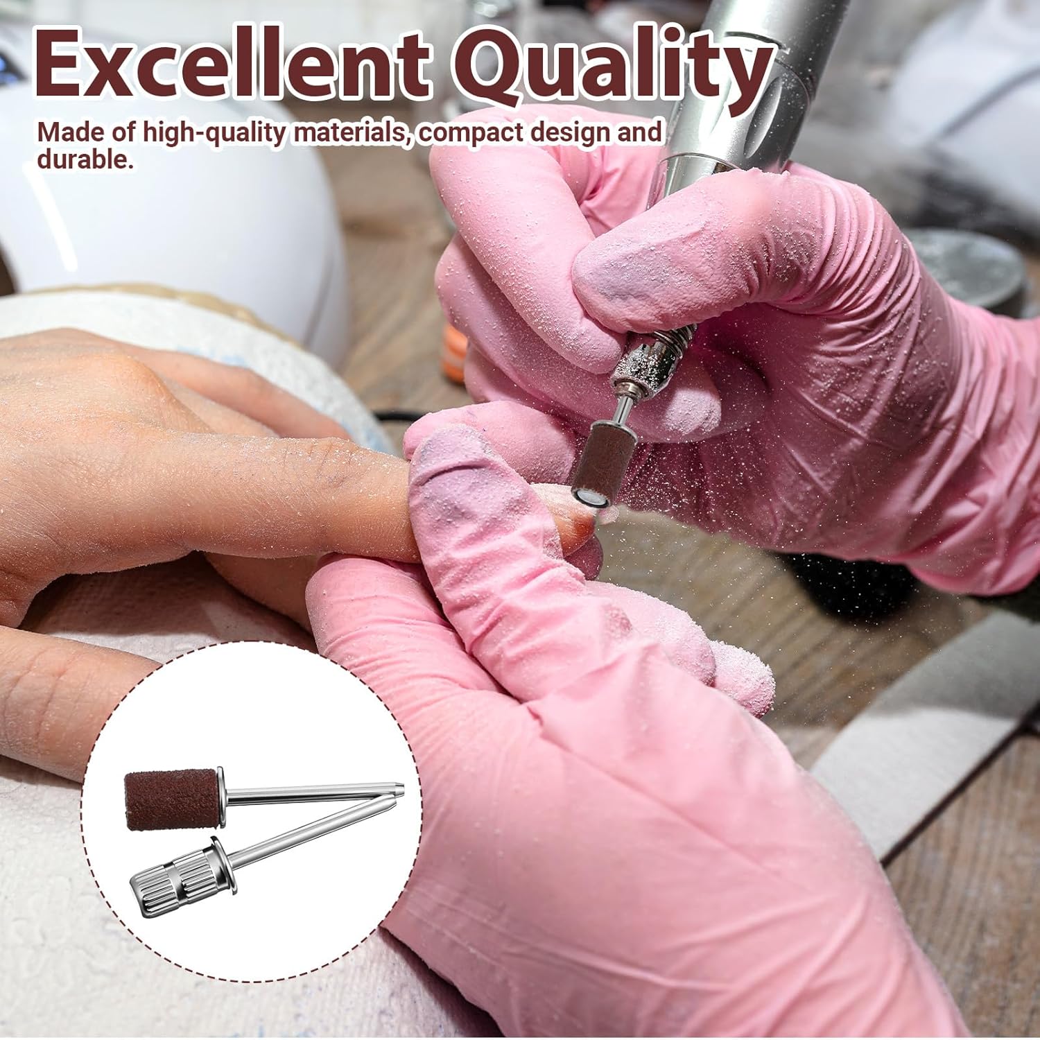 Sanding Bands for Nail Drill Shaft 3/32 inch,Drill Bits for Nails, Mandrel Bit for Nails-2