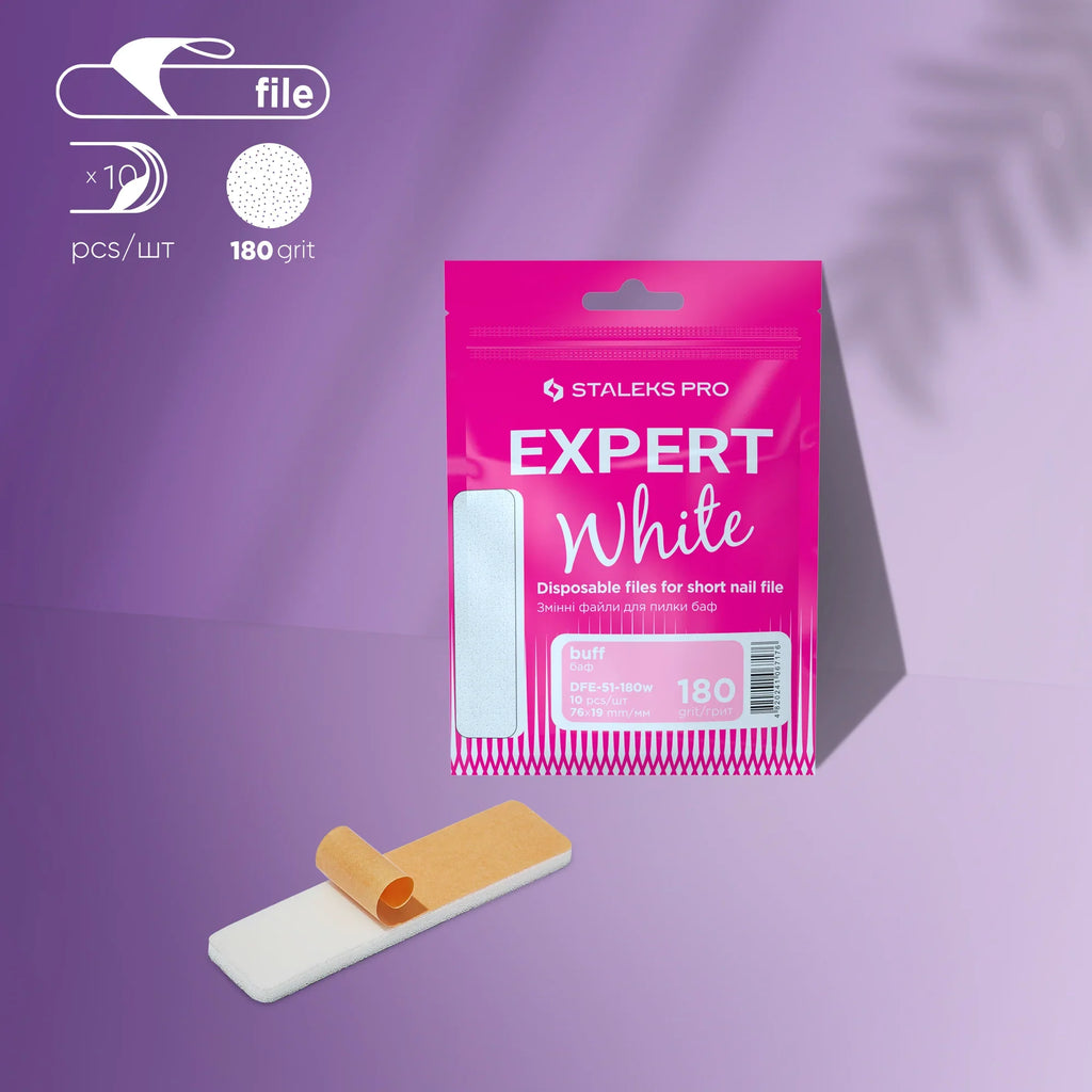 Disposable White Files For Short Nail File (10 Pcs) DFE-51 - STALEKS-3