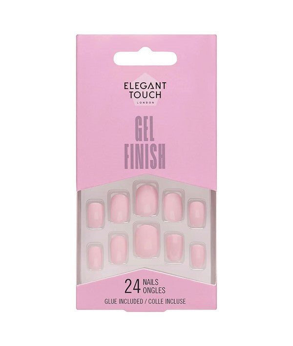 Elegant Touch Perfect Pink Nail Gel Finish 24 Nails-1