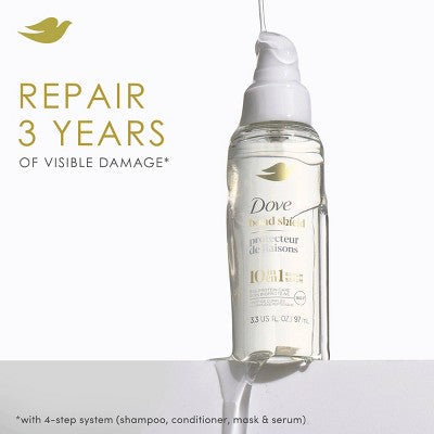 Dove Beauty Bond Shield Leave-In Silk Hair Serum 3.3oz - New