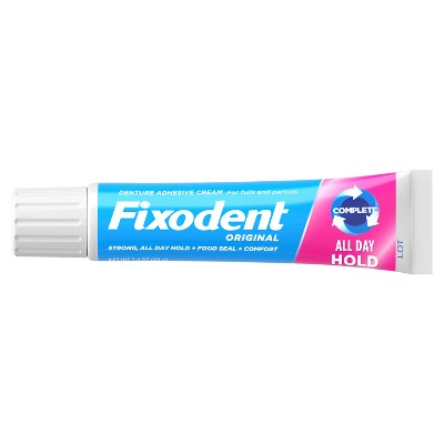 Fixodent Complete Original Denture Adhesive Cream 2.4oz/2pk - Imperfect Box