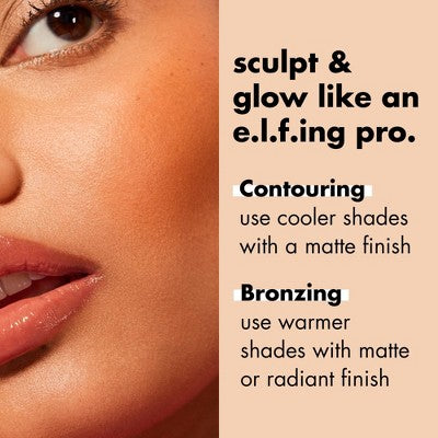 e.l.f. Primer-Infused Matte Bronzer Fresh Tan 0.35oz - New