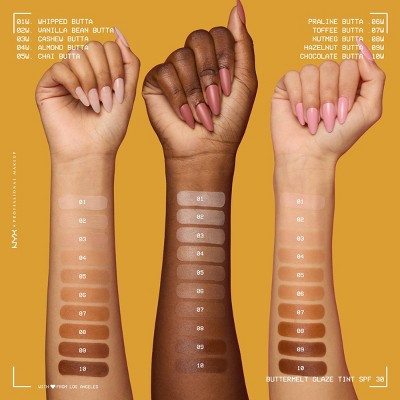 NYX Professional Makeup Buttermelt Glaze Skin Tint SPF 30 Praline Butta 1.01 fl oz - Imperfect Container