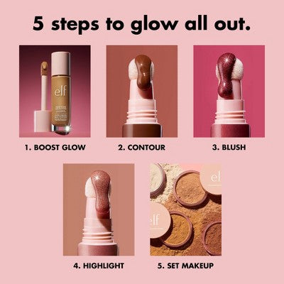 e.l.f. Halo Glow Liquid Filter Highlighter 3.5 Medium 1.06 fl oz - Imperfect Container