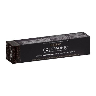 L'Oreal Paris Colorsonic Permanent Hair Color Cartridge Darkest Brown Mahogany 3M - Imperfect Box