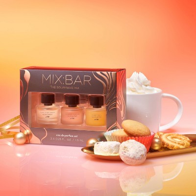 MIX:BAR Mini EDP Trio Gift Set Vanilla Bourbon + Whipped Almond + Honey Milk 3pc - Imperfect Box
