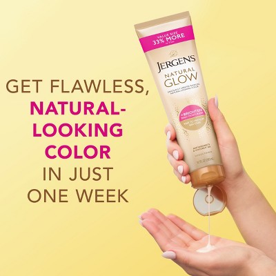 Jergens Natural Glow Daily Moisturizer + Self Tanner Fair to Medium 10 fl oz - New