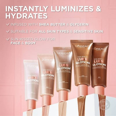 L'Oreal Paris True Match Lumi Glotion Natural Glow Enhancer 904 Deep Glow 1.35 fl oz. - New