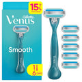 Venus Smooth Value Pack Razor Handle + 6 Blade Refills - Missing Box