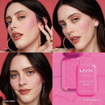 NYX Professional Makeup Buttermelt Blush All The Butta 0.17oz - New