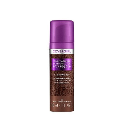 COVERGIRL Simply Ageless Skin Perfector Essence Vegan Foundation 80 Deep 1 fl oz - Imperfect Container