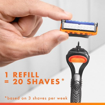Gillette Fusion5 Value Pack Razor Handle + 5 Blade Refills - Missing Box