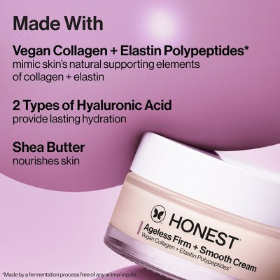 Honest Beauty Ageless Firm Smooth Cream Vegan Hyaluronic Acid 1.7oz - Imperfect Box