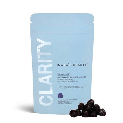 Imarais Beauty Clarity Anti-Blemish Gummies Vegan and Sugar-Free 30ct - Imperfect Container