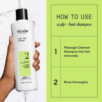 Nioxin System 2 Shampoo Cleanser 10.1 fl oz - New