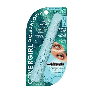 COVERGIRL Lash Blast Cleantopia Waterproof Mascara Black Brown 0.32 fl oz - Imperfect Box
