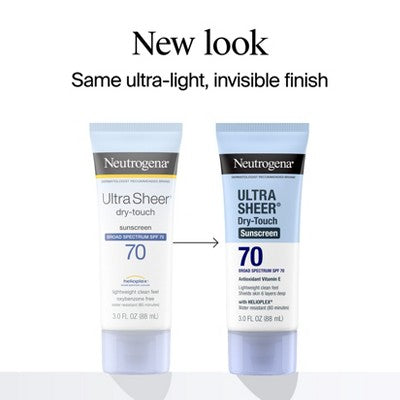Neutrogena Ultra Sheer Sunscreen SPF 70 2pk/88ml - Missing Box