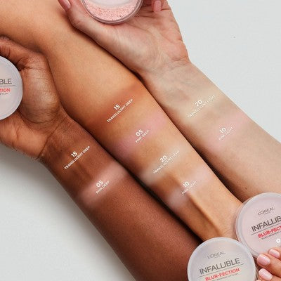 L'Oreal Paris Infallible Blur-fection Longwear Loose Setting Powder Brightening Deep Pink 0.21oz - Imperfect Container