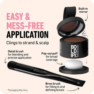 BOLDIFY Root Touch Up Powder with Brush Dark Brown - Missing Box