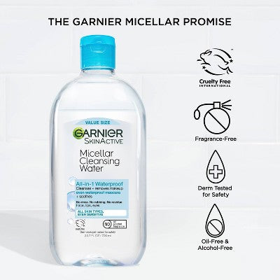Garnier SkinActive Micellar Cleansing Water Unscented 23.7 fl oz - Imperfect Container