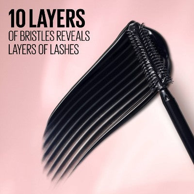 Maybelline Lash Waterproof Sensational Lengthening Mascara Blackest Black 0.32 fl oz - New