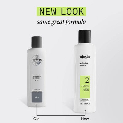 Nioxin System 2 Shampoo Cleanser 10.1 fl oz - New