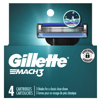 Gillette Mach3 Men's Razor Blade Refills 4ct - New
