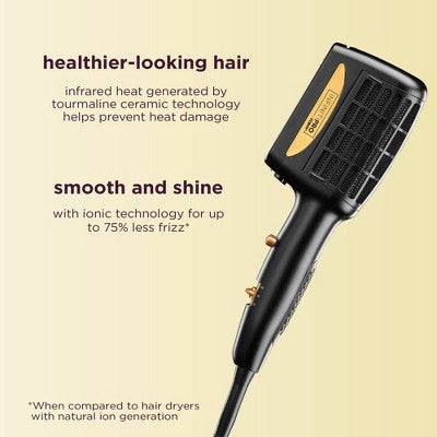 Conair 3 in 1 Styling Hair Dryer Gold 1875 watts - Imperfect Box