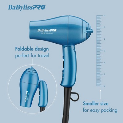 BaBylissPRO Nano Titanium Travel Hair Dryer - Blue - 1000W