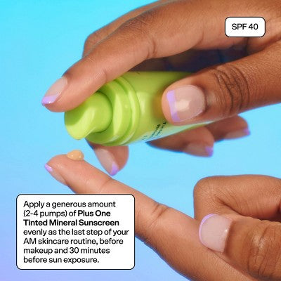 Bubble Skincare Plus One Tinted Mineral SPF 40 1.7 fl oz - Imperfect Box