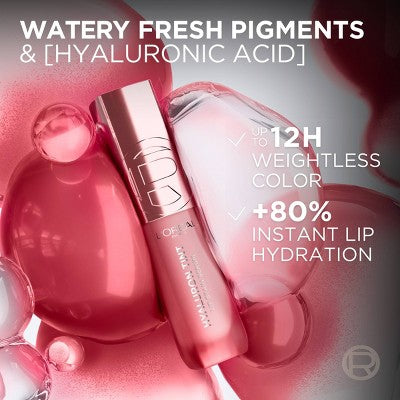 L'Oreal Paris Paradise Hyaluron Tint Lip Stain Serum 601 Worth It 0.16 fl oz - Imperfect Container