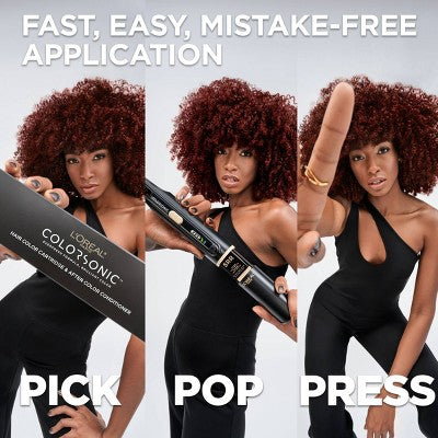 L'Oreal Paris Colorsonic Hair Color Device Cartridge Sold Separately - Imperfect Box