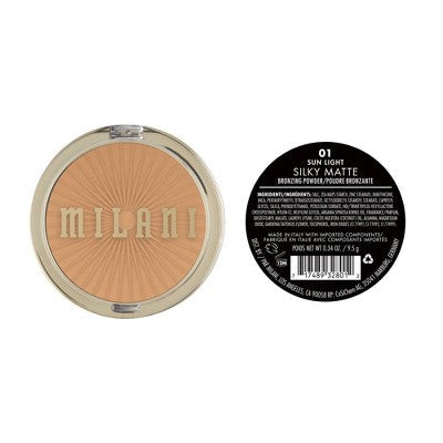 Milani Silky Matte Bronzing Powder Sun Light 01 0.25oz - New