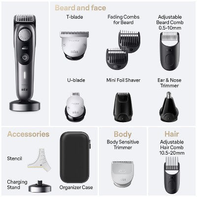 Braun Series 9 9440 All-In-One Style Kit 13-in-1 Grooming Kit with Beard Trimmer 13ct - Imperfect Box