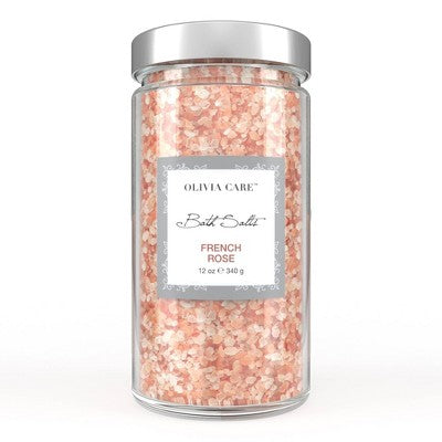 Olivia Care Rose Bath Soaks 12oz - Imperfect Container