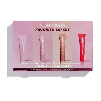 Vitamasques Stocking Stuffer Favorite Lip Gift Set 4ct - Imperfect Box