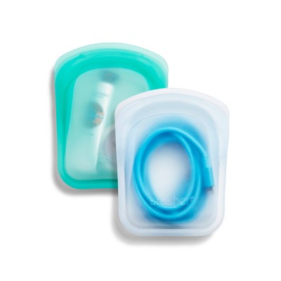 Stasher Reusable Silicone Travel Accessories Bag Set - 2pk