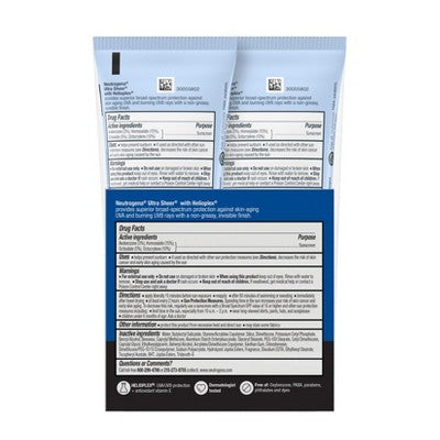 Neutrogena Ultra Sheer Sunscreen SPF 70 2pk/88ml - Missing Box