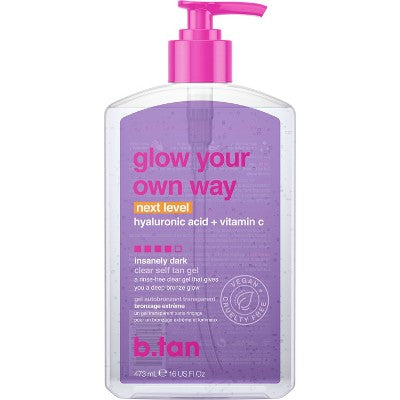 b.tan Glow Your Own Way Self Tan Gel 16 fl oz - New