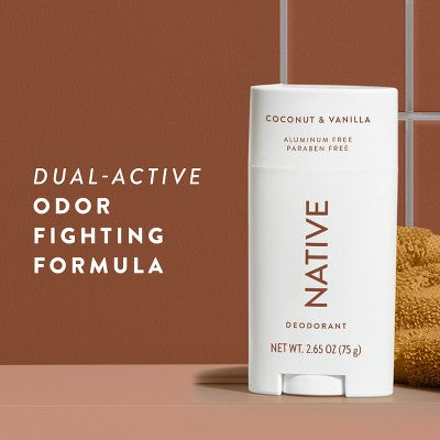 Native Solid Deodorant for Women & Men Coconut & Vanilla 2.65oz - Imperfect Container