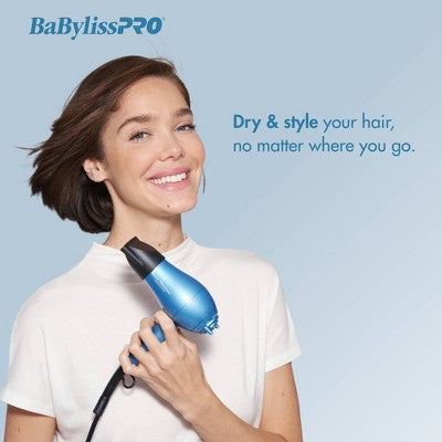 BaBylissPRO Nano Titanium Travel Hair Dryer - Blue - 1000W