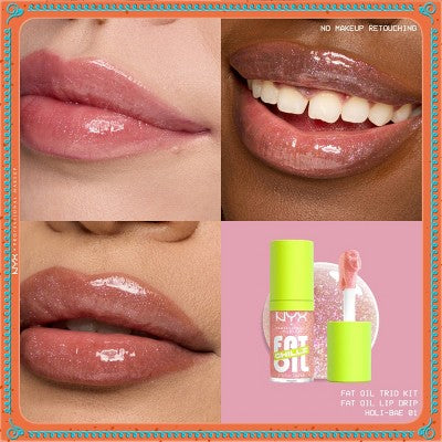 NYX Professional Makeup Fat Oil Lip Drip Holiday Trio Lip Gloss 3 pc - Missing Box