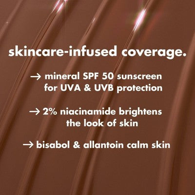 e.l.f. Halo Glow Skin Tint Light Coverage Foundation Mineral SPF 50 5 Light Warm 1 fl oz - Imperfect Box