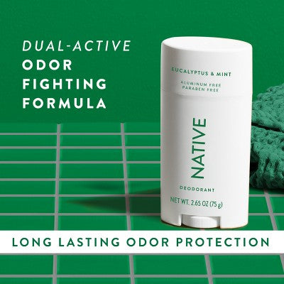Native Solid Deodorant Eucalyptus & Mint  2.65oz - Imperfect Container